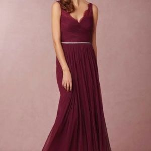 BHLDN by Hitherto 'Fleur' gown in Black Cherry